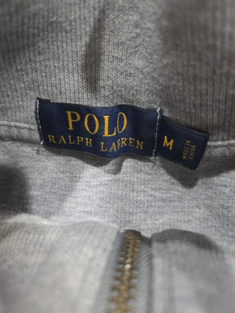 Polo by Ralph Lauren Light Gray Half-Zip Mock Neck Sweater Sz.M